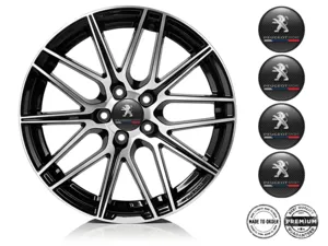 Peugeot Aufkleber auf Rädern Premium Dome Labels